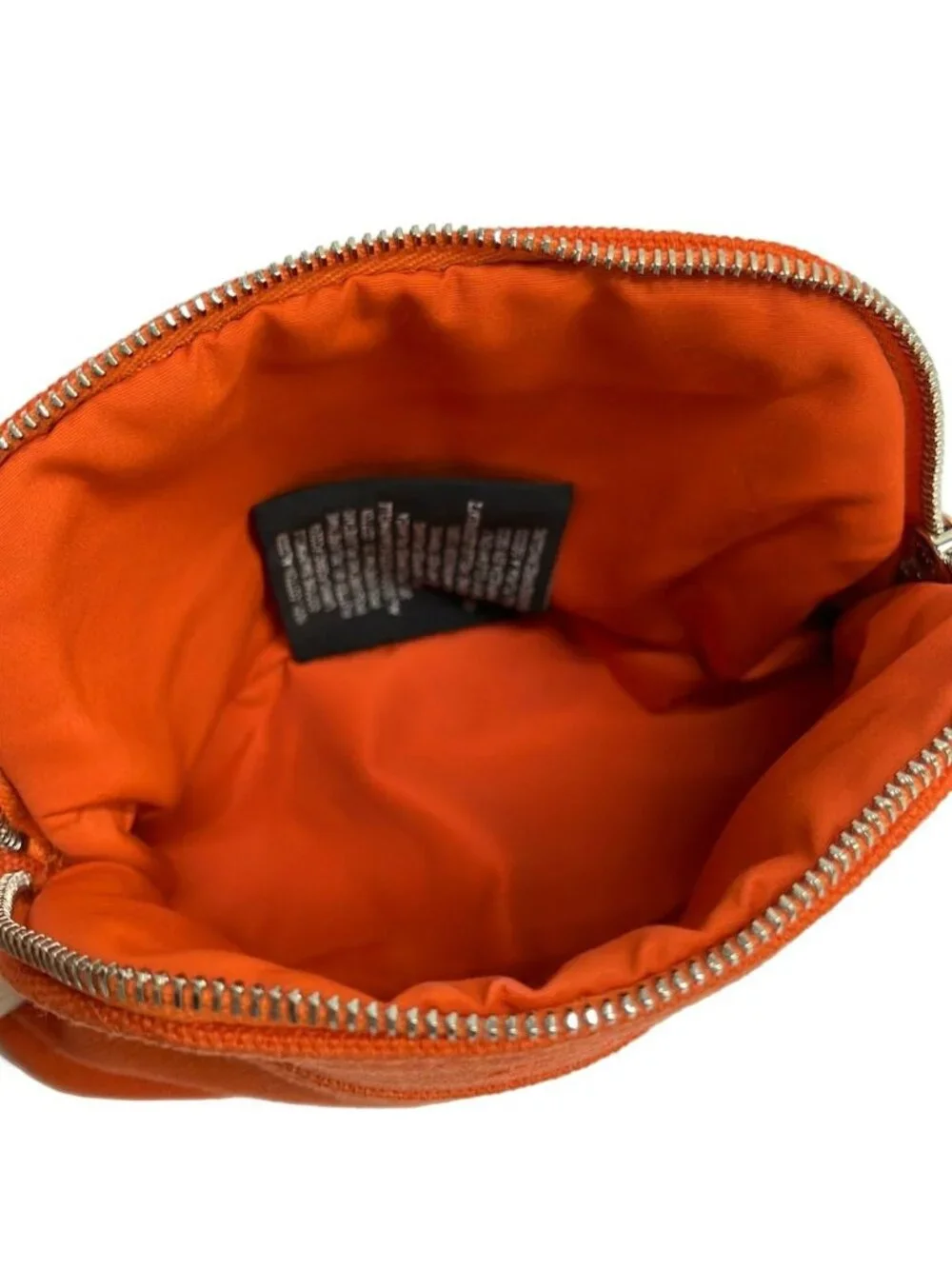 Hermes Pouch Orange Light Brown Silver Leather